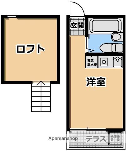 グランビュー岸根(ワンルーム/1階)の間取り写真