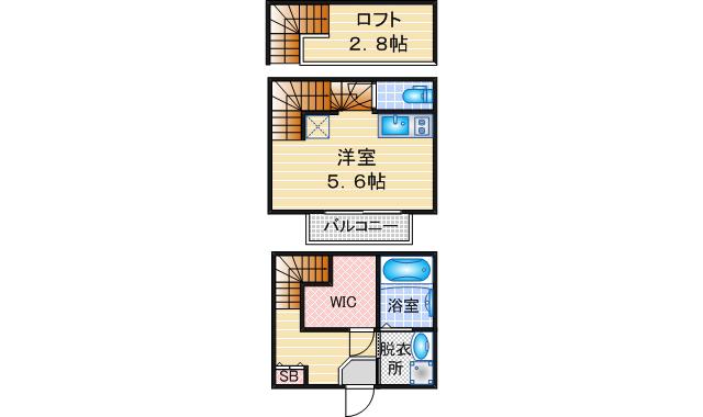 GIFTI(1SK/1階)の間取り写真