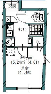 GREW KOENJI RESIDENCE(1K/2階)の間取り写真