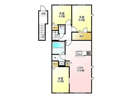 CLASIA JINDAIJI(3LDK/2階)の間取り写真