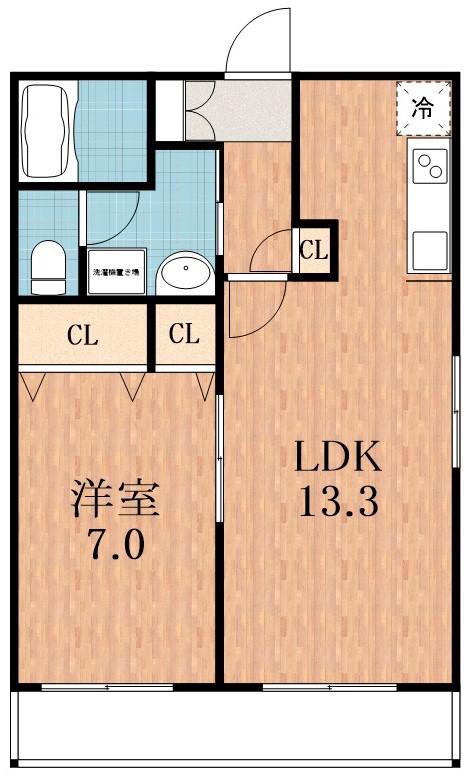 LIFE ART(1LDK/2階)の間取り写真