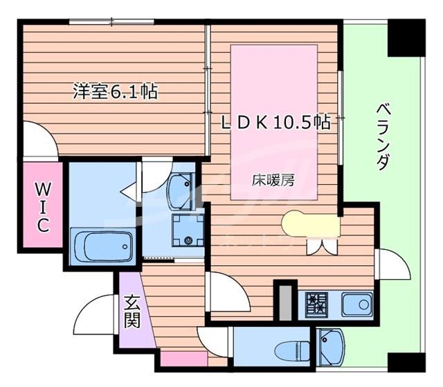 エステムプラザ江坂公園エイジアム(1SLDK/7階)の間取り写真