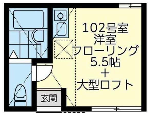 ユナイト戸部メルボルンの杜(ワンルーム/1階)の間取り写真