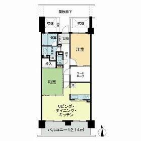 パークエステート上板橋(2SLDK/7階)の間取り写真