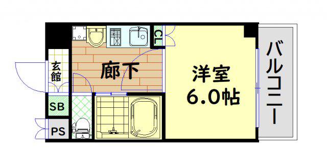 VILLA KEI(1K/2階)の間取り写真