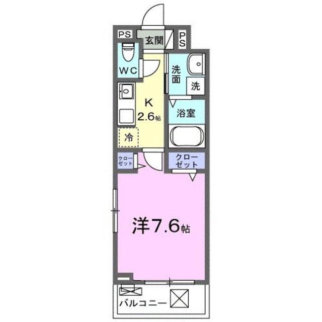 グランツ(1K/3階)の間取り写真