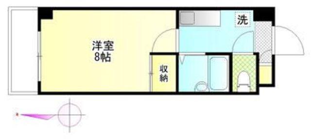 高円寺スルーエ(1K/3階)の間取り写真