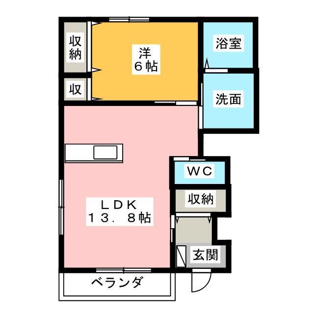 フレシール(1LDK/1階)の間取り写真