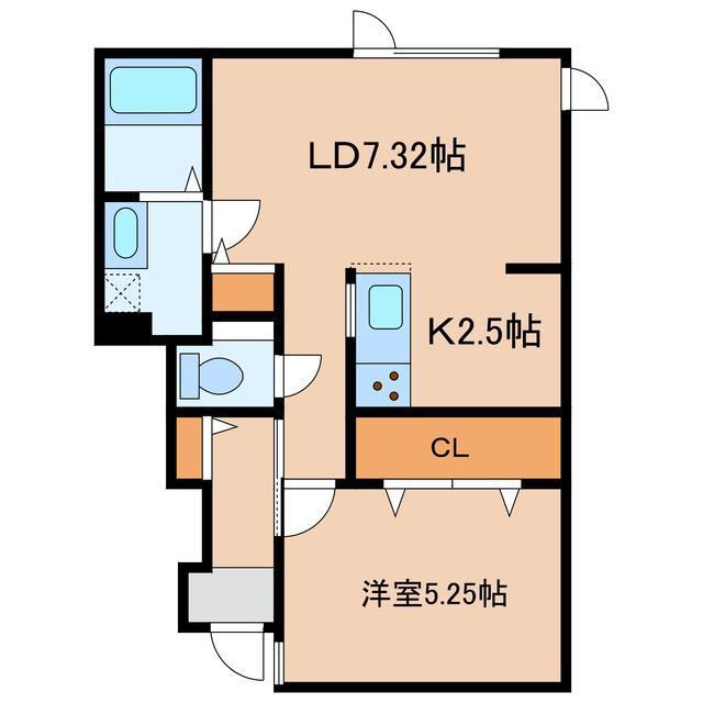 NC TERRACEII(1DK/1階)の間取り写真