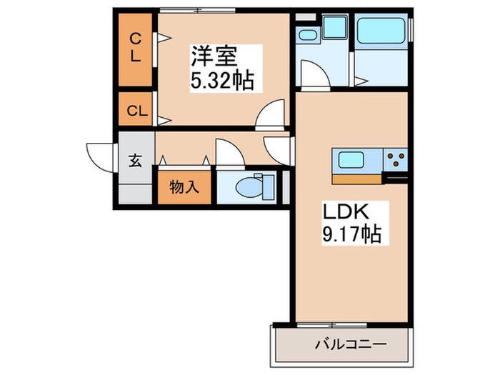 ＪＲ東海道本線 平塚駅 バス乗車時間：16分 最寄りバス停で下車 徒歩7分 3階建 築5年(1LDK/2階)の間取り写真