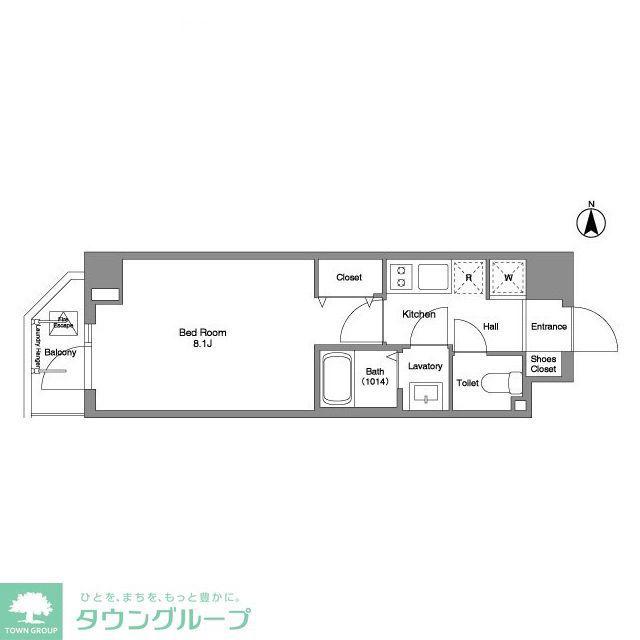 コンフォリア糀谷(1K/2階)の間取り写真