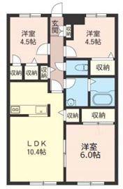 サンパティーク鎌倉(3LDK/3階)の間取り写真