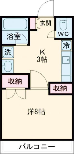 エイブルワン(1K/2階)の間取り写真