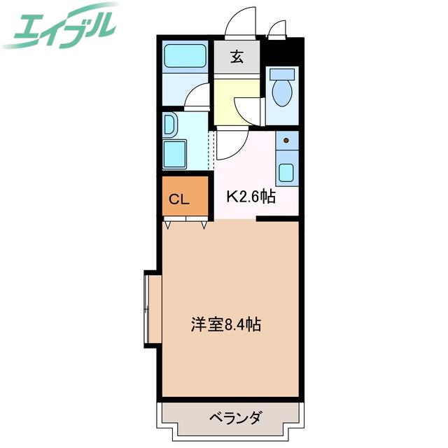 エクセレンス ときわA(1K/1階)の間取り写真