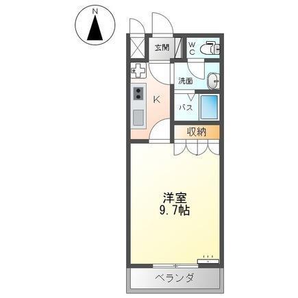 メゾンコンフォール(1K/2階)の間取り写真