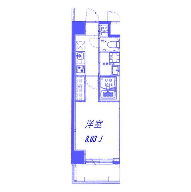 ロイヤルブルーム高鼻町(1K/6階)の間取り写真