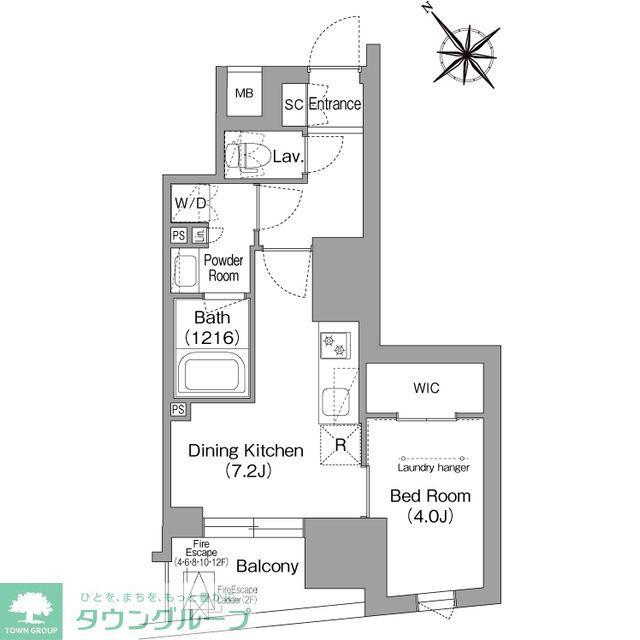 コンフォリア・リヴ東池袋(1DK/8階)の間取り写真