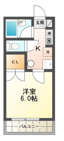プレアール江南II(1K/1階)の間取り写真