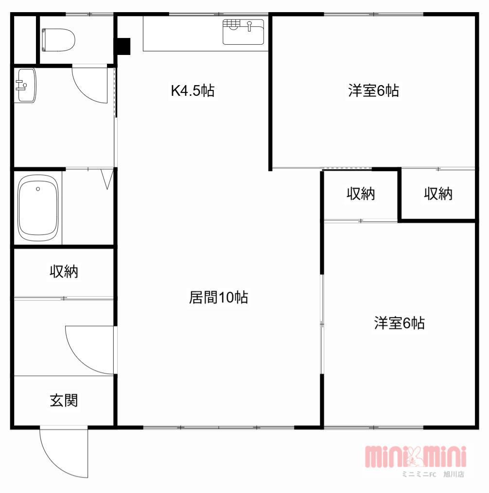 TONDEN(2LDK/1階)の間取り写真