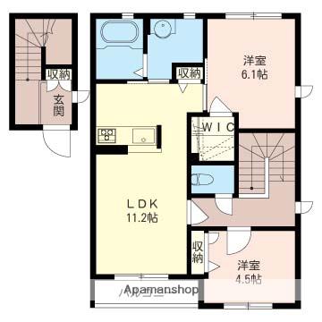 SHMヴェルフィーユIII(2LDK/2階)の間取り写真