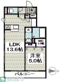 上原メゾン(1LDK/2階)の間取り写真