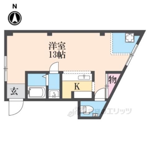 CITY HOUSE王寺(1K/3階)の間取り写真