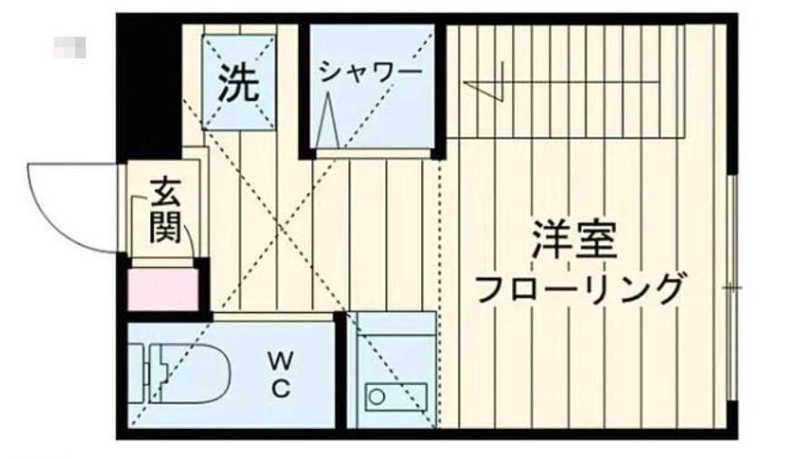 コンフォート千早(ワンルーム/2階)の間取り写真