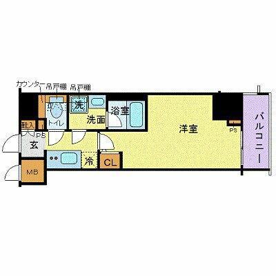ZOOM川崎SECOND(1K/11階)の間取り写真