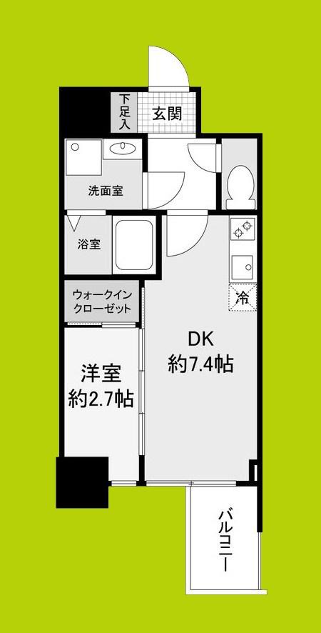 セレニテ谷町四丁目アリエ(1DK/6階)の間取り写真