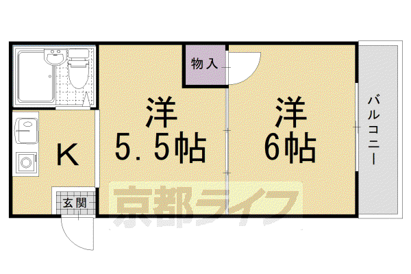 ヤマトマンション(2K/1階)の間取り写真