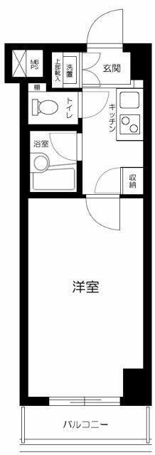 ルーブル学芸大学六番館(1K/3階)の間取り写真