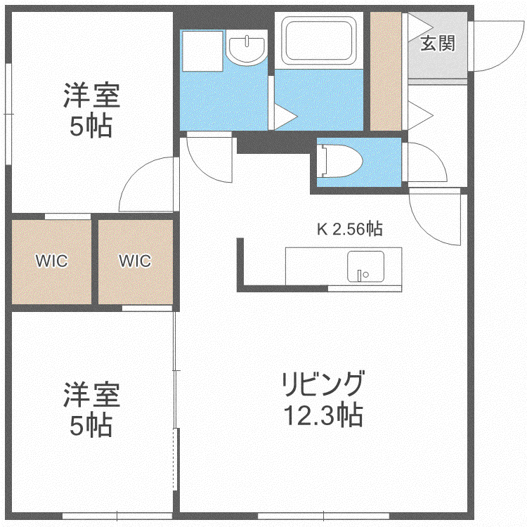 AULEA(2LDK/4階)の間取り写真