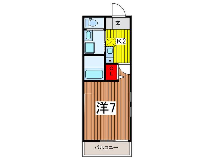 PREMIERE(1K/1階)の間取り写真