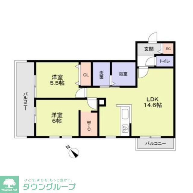 CASA FORESTALE A棟(2LDK/3階)の間取り写真