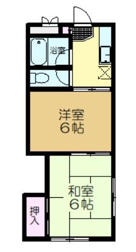 サニーフラット佐倉(2K/2階)の間取り写真