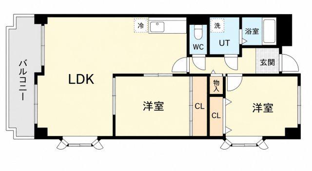 ロイヤル西宮(2LDK/5階)の間取り写真