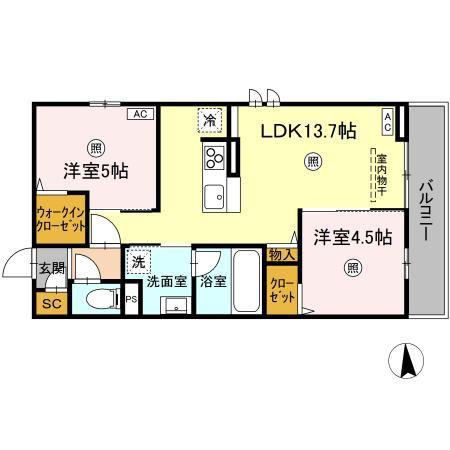 グリーンガーデン(2LDK/3階)の間取り写真