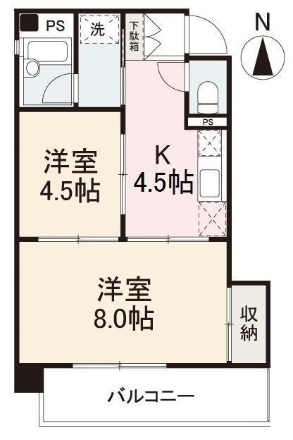 プレステ 98(2K/2階)の間取り写真