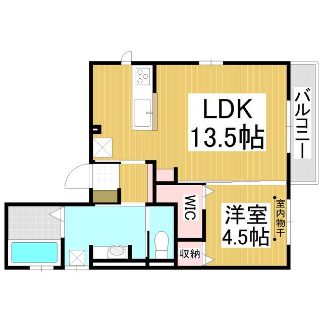レセンテ東参道(1LDK/2階)の間取り写真