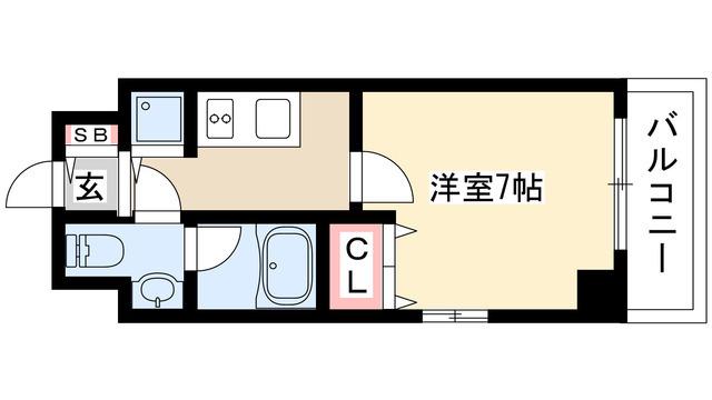 プロシード新栄(1K/11階)の間取り写真