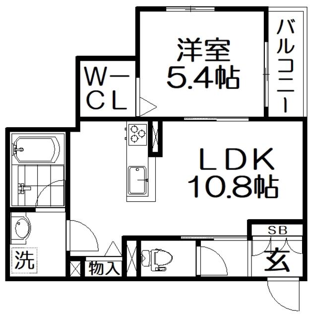 SHA MAISON ECRARGE(1LDK/2階)の間取り写真