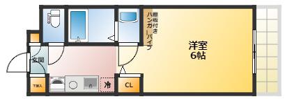 ロイヤルコート武蔵境(1K/3階)の間取り写真