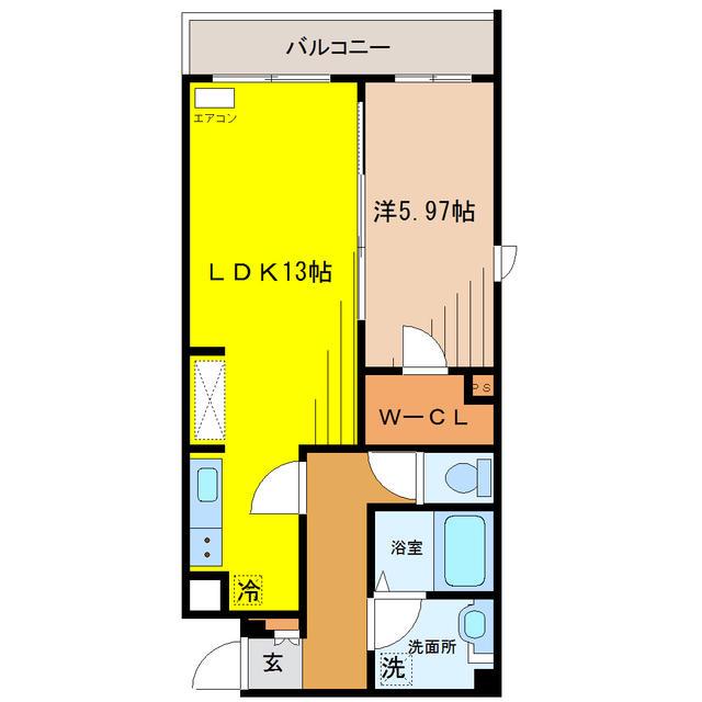CALLISTO(1LDK/4階)の間取り写真