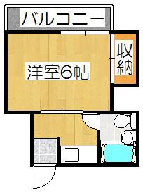 WYNN御陵(1K/2階)の間取り写真