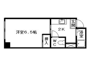 トウリョウ南5条ビル(1K/4階)の間取り写真