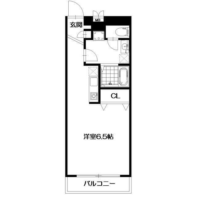 プルミエール湘南(ワンルーム/4階)の間取り写真