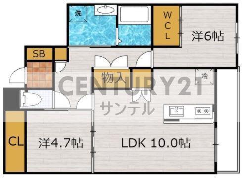 アルテマイスターREVE II(2LDK/1階)の間取り写真