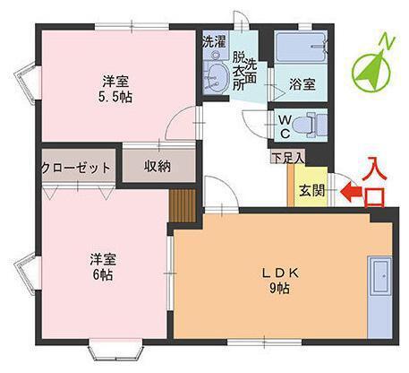 リバーメゾン(2LDK/1階)の間取り写真