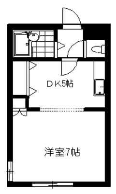 エンドレス三井南6条(1DK/3階)の間取り写真
