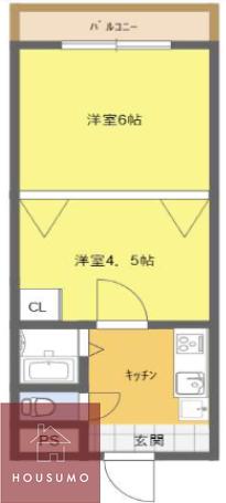 メゾネットフジ(2K/4階)の間取り写真